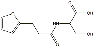 2-[3-(furan-2-yl)propanamido]-3-hydroxypropanoic acid 结构式