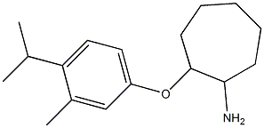 2-[3-methyl-4-(propan-2-yl)phenoxy]cycloheptan-1-amine 结构式