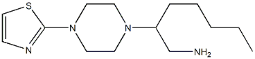 2-[4-(1,3-thiazol-2-yl)piperazin-1-yl]heptan-1-amine 结构式