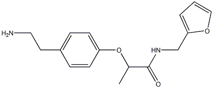 2-[4-(2-aminoethyl)phenoxy]-N-(furan-2-ylmethyl)propanamide 结构式