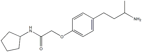 2-[4-(3-aminobutyl)phenoxy]-N-cyclopentylacetamide 结构式