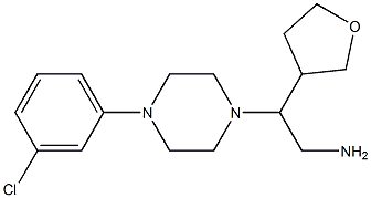 2-[4-(3-chlorophenyl)piperazin-1-yl]-2-(oxolan-3-yl)ethan-1-amine 结构式