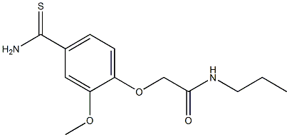 2-[4-(aminocarbonothioyl)-2-methoxyphenoxy]-N-propylacetamide 结构式