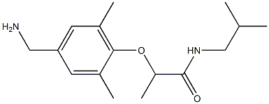 2-[4-(aminomethyl)-2,6-dimethylphenoxy]-N-(2-methylpropyl)propanamide 结构式