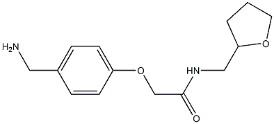 2-[4-(aminomethyl)phenoxy]-N-(tetrahydrofuran-2-ylmethyl)acetamide 结构式