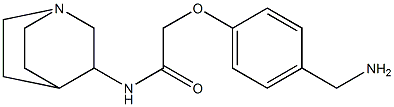 2-[4-(aminomethyl)phenoxy]-N-1-azabicyclo[2.2.2]oct-3-ylacetamide 结构式