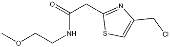 2-[4-(chloromethyl)-1,3-thiazol-2-yl]-N-(2-methoxyethyl)acetamide 结构式