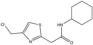 2-[4-(chloromethyl)-1,3-thiazol-2-yl]-N-cyclohexylacetamide 结构式