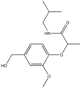 2-[4-(hydroxymethyl)-2-methoxyphenoxy]-N-(2-methylpropyl)propanamide 结构式