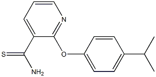 2-[4-(propan-2-yl)phenoxy]pyridine-3-carbothioamide 结构式