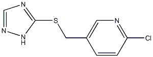 2-chloro-5-[(1H-1,2,4-triazol-5-ylsulfanyl)methyl]pyridine 结构式