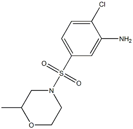 2-chloro-5-[(2-methylmorpholine-4-)sulfonyl]aniline 结构式