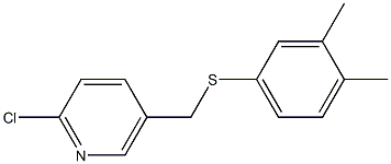 2-chloro-5-{[(3,4-dimethylphenyl)sulfanyl]methyl}pyridine 结构式