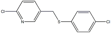 2-chloro-5-{[(4-chlorophenyl)sulfanyl]methyl}pyridine 结构式