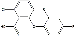 2-chloro-6-(2,4-difluorophenoxy)benzoic acid 结构式