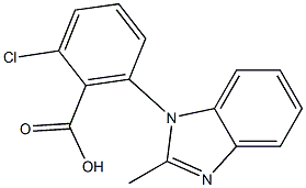 2-chloro-6-(2-methyl-1H-1,3-benzodiazol-1-yl)benzoic acid 结构式