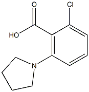 2-chloro-6-(pyrrolidin-1-yl)benzoic acid 结构式