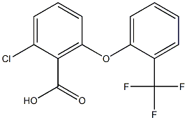 2-chloro-6-[2-(trifluoromethyl)phenoxy]benzoic acid 结构式