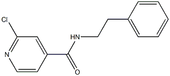 2-chloro-N-(2-phenylethyl)pyridine-4-carboxamide 结构式