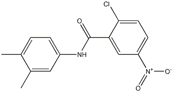 2-chloro-N-(3,4-dimethylphenyl)-5-nitrobenzamide 结构式