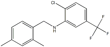 2-chloro-N-[(2,4-dimethylphenyl)methyl]-5-(trifluoromethyl)aniline 结构式