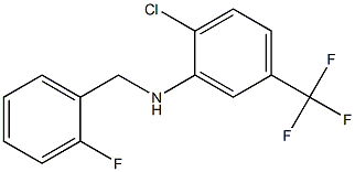 2-chloro-N-[(2-fluorophenyl)methyl]-5-(trifluoromethyl)aniline 结构式