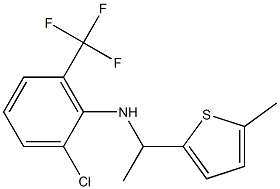 2-chloro-N-[1-(5-methylthiophen-2-yl)ethyl]-6-(trifluoromethyl)aniline 结构式