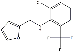 2-chloro-N-[1-(furan-2-yl)ethyl]-6-(trifluoromethyl)aniline 结构式