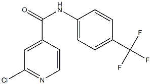 2-chloro-N-[4-(trifluoromethyl)phenyl]pyridine-4-carboxamide 结构式