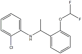 2-chloro-N-{1-[2-(difluoromethoxy)phenyl]ethyl}aniline 结构式