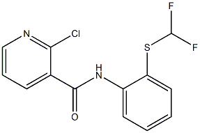 2-chloro-N-{2-[(difluoromethyl)sulfanyl]phenyl}pyridine-3-carboxamide 结构式