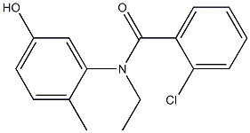 2-chloro-N-ethyl-N-(5-hydroxy-2-methylphenyl)benzamide 结构式