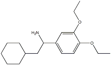 2-cyclohexyl-1-(3,4-diethoxyphenyl)ethan-1-amine 结构式