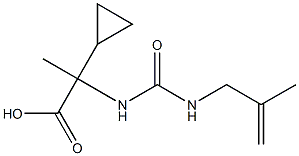 2-cyclopropyl-2-({[(2-methylprop-2-enyl)amino]carbonyl}amino)propanoic acid 结构式