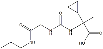 2-cyclopropyl-2-[({[2-(isobutylamino)-2-oxoethyl]amino}carbonyl)amino]propanoic acid 结构式