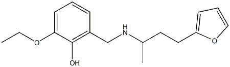 2-ethoxy-6-({[4-(furan-2-yl)butan-2-yl]amino}methyl)phenol 结构式