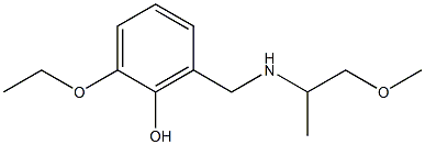 2-ethoxy-6-{[(1-methoxypropan-2-yl)amino]methyl}phenol 结构式