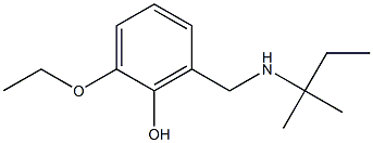 2-ethoxy-6-{[(2-methylbutan-2-yl)amino]methyl}phenol 结构式