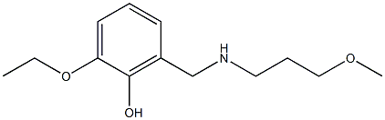 2-ethoxy-6-{[(3-methoxypropyl)amino]methyl}phenol 结构式