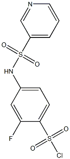 2-fluoro-4-(pyridine-3-sulfonamido)benzene-1-sulfonyl chloride 结构式