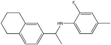 2-fluoro-4-methyl-N-[1-(5,6,7,8-tetrahydronaphthalen-2-yl)ethyl]aniline 结构式