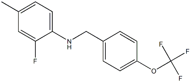 2-fluoro-4-methyl-N-{[4-(trifluoromethoxy)phenyl]methyl}aniline 结构式