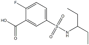 2-fluoro-5-(pentan-3-ylsulfamoyl)benzoic acid 结构式