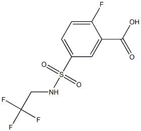 2-fluoro-5-[(2,2,2-trifluoroethyl)sulfamoyl]benzoic acid 结构式