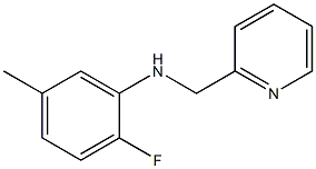 2-fluoro-5-methyl-N-(pyridin-2-ylmethyl)aniline 结构式