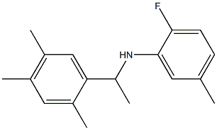 2-fluoro-5-methyl-N-[1-(2,4,5-trimethylphenyl)ethyl]aniline 结构式