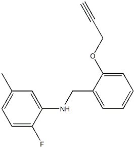 2-fluoro-5-methyl-N-{[2-(prop-2-yn-1-yloxy)phenyl]methyl}aniline 结构式