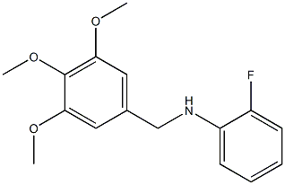 2-fluoro-N-[(3,4,5-trimethoxyphenyl)methyl]aniline 结构式