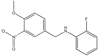 2-fluoro-N-[(4-methoxy-3-nitrophenyl)methyl]aniline 结构式