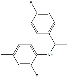 2-fluoro-N-[1-(4-fluorophenyl)ethyl]-4-methylaniline 结构式